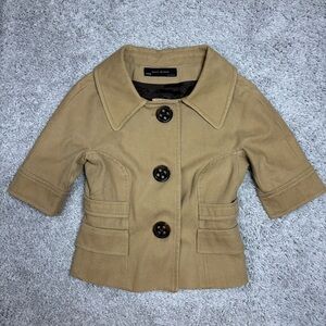 Zara Jacket Womens Medium Button Up Pea Coat Streetwear Academia City Party